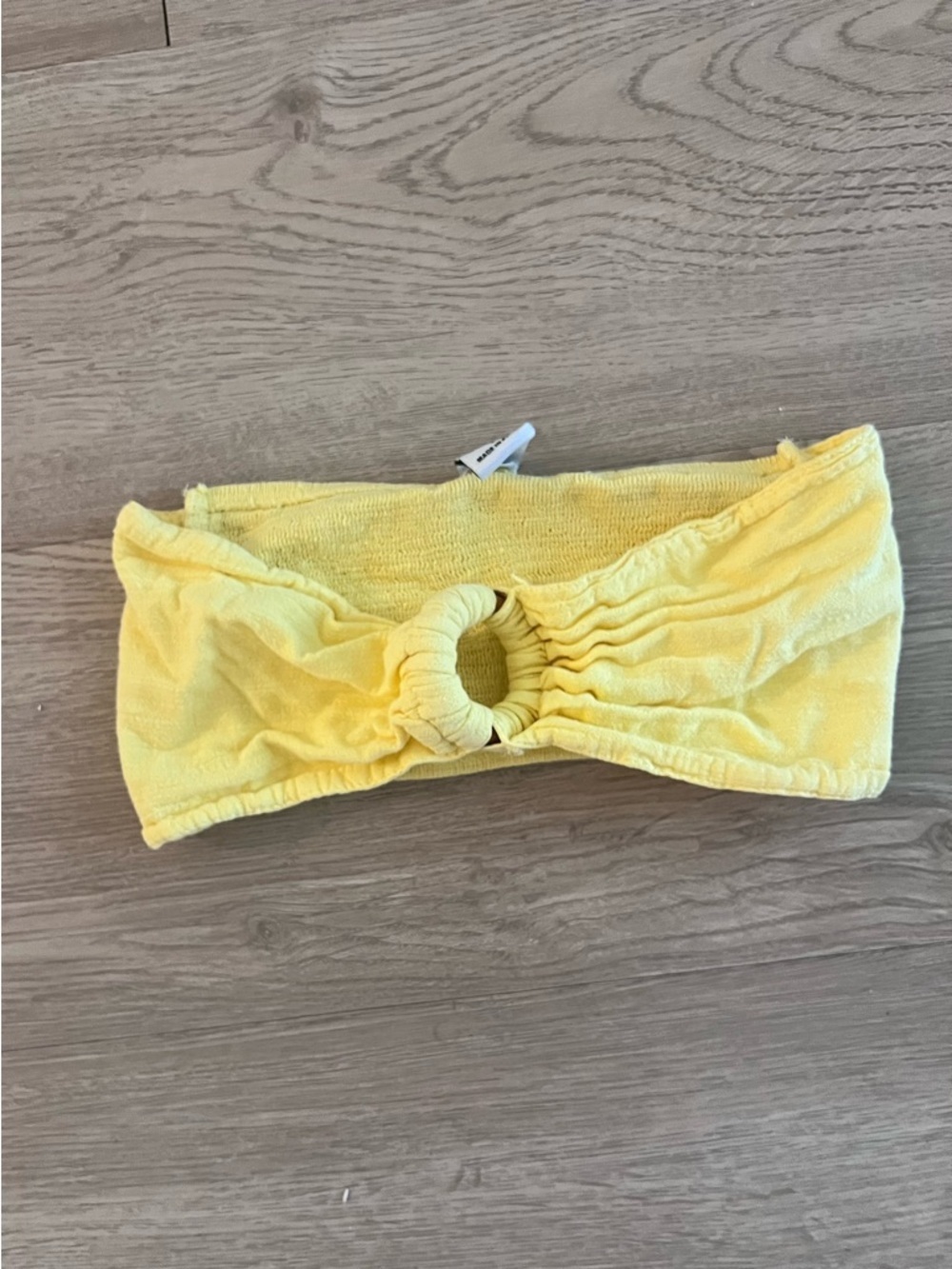 Yellow bandeau Top with Center Knot